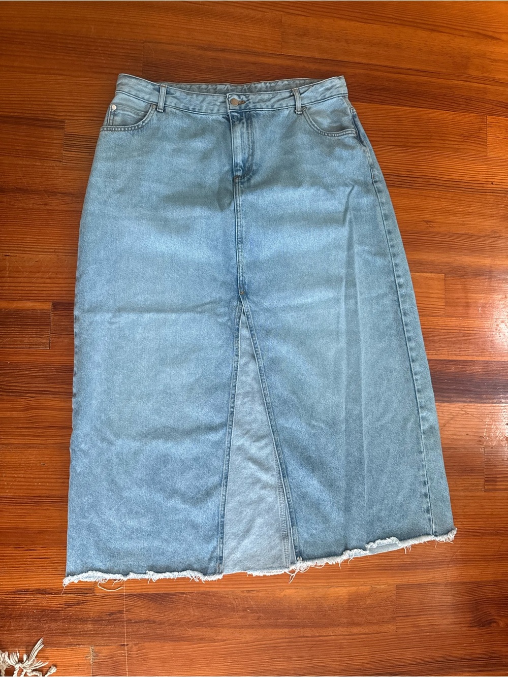 Pilcro The Madi Denim Front Slit Skirt - Picture 5 of 7